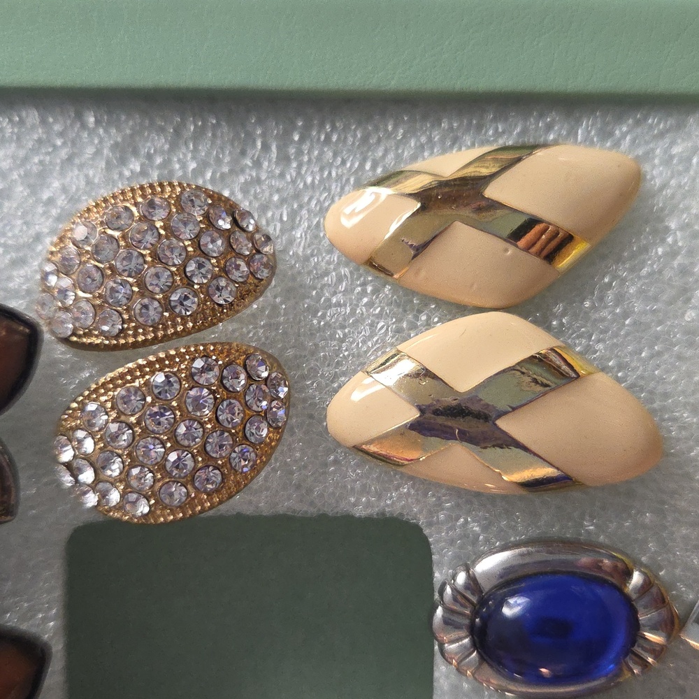 14 Set of Multi-Color Vintage & Modern Earrings Lot / Bundle - Picture 5 of 7